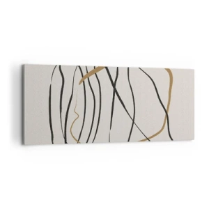 Schilderen op canvas - Compositie – loopdans - 120x50 cm