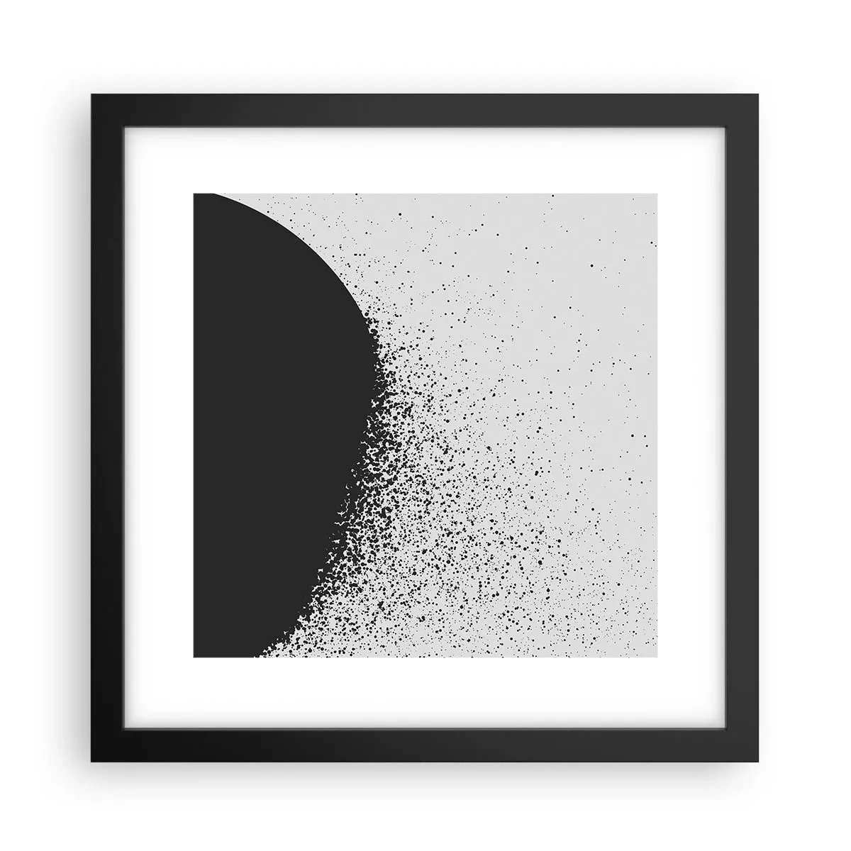 Poster in een zwarte lijst - Beweging van moleculen - 30x30 cm