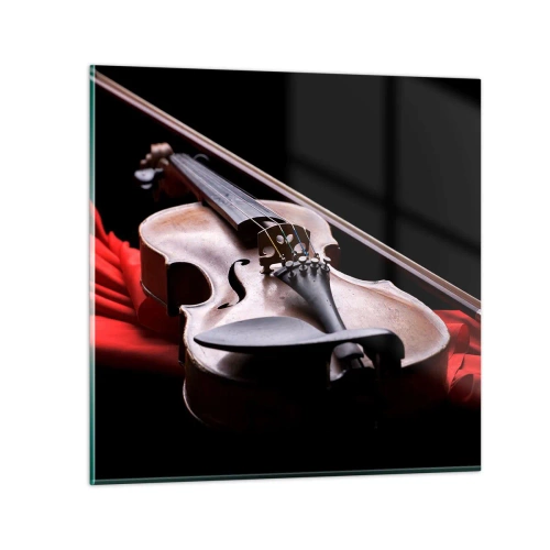 Schilderen op glas - Muziek van gevoelens - 70x70 cm