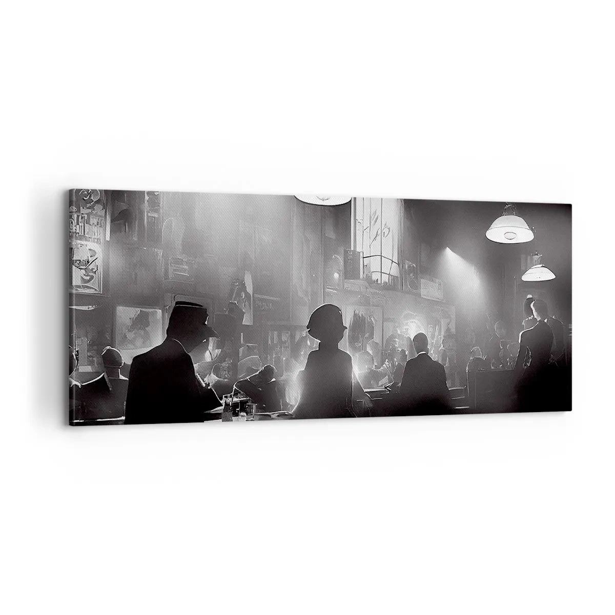 Schilderen op canvas - In jazz-sfeer - 100x40 cm