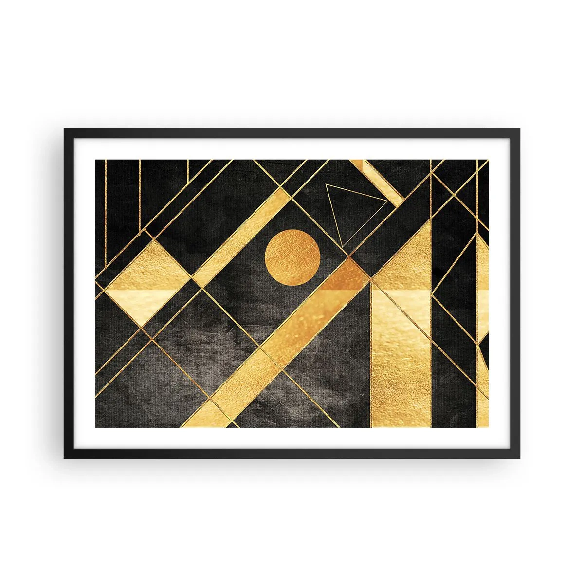 Poster in een zwarte lijst - De zon van de woestijn - 70x50 cm