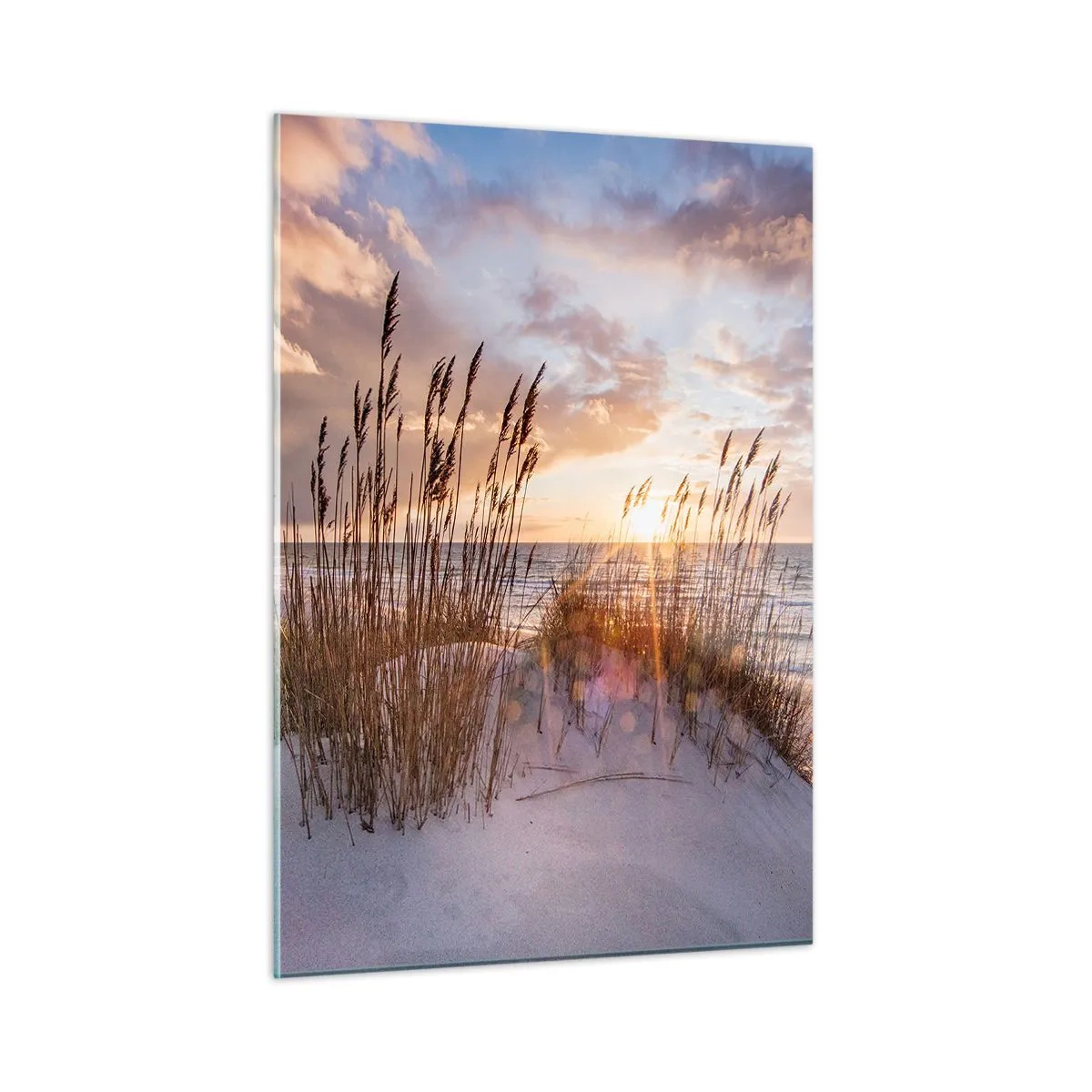 Schilderen op glas - Afscheid van de zon en de wind - 50x70 cm