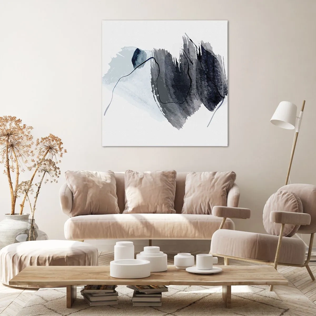 Schilderen op canvas - Intensiteit en beweging - 60x60 cm