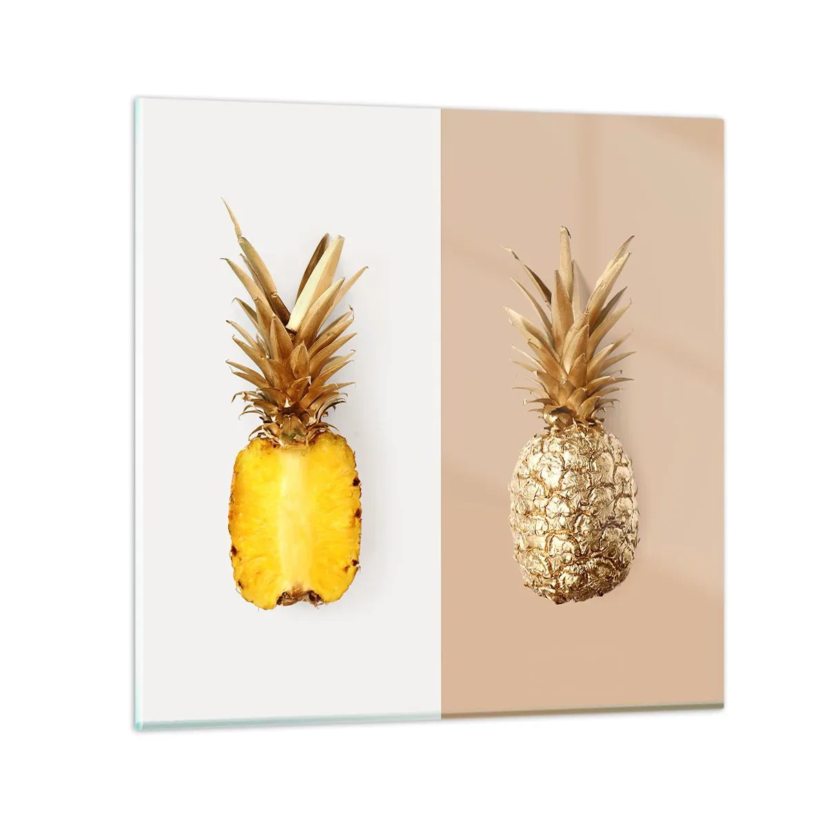 Schilderen op glas - Ananas voor ons - 70x70 cm
