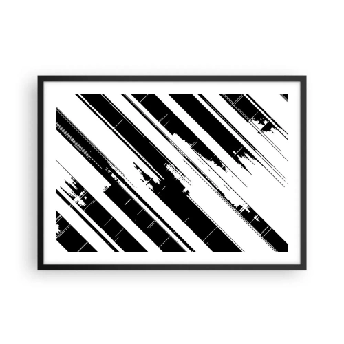 Poster in een zwarte lijst - Een intense en dynamische compositie - 70x50 cm