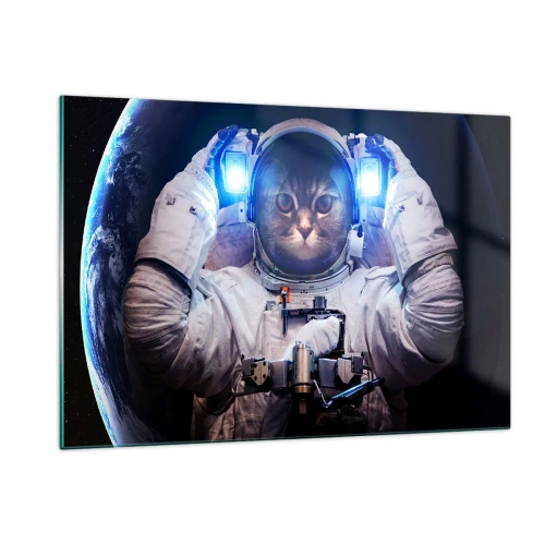 Schilderen op glas - Houston, je hebt een probleem - 120x80 cm