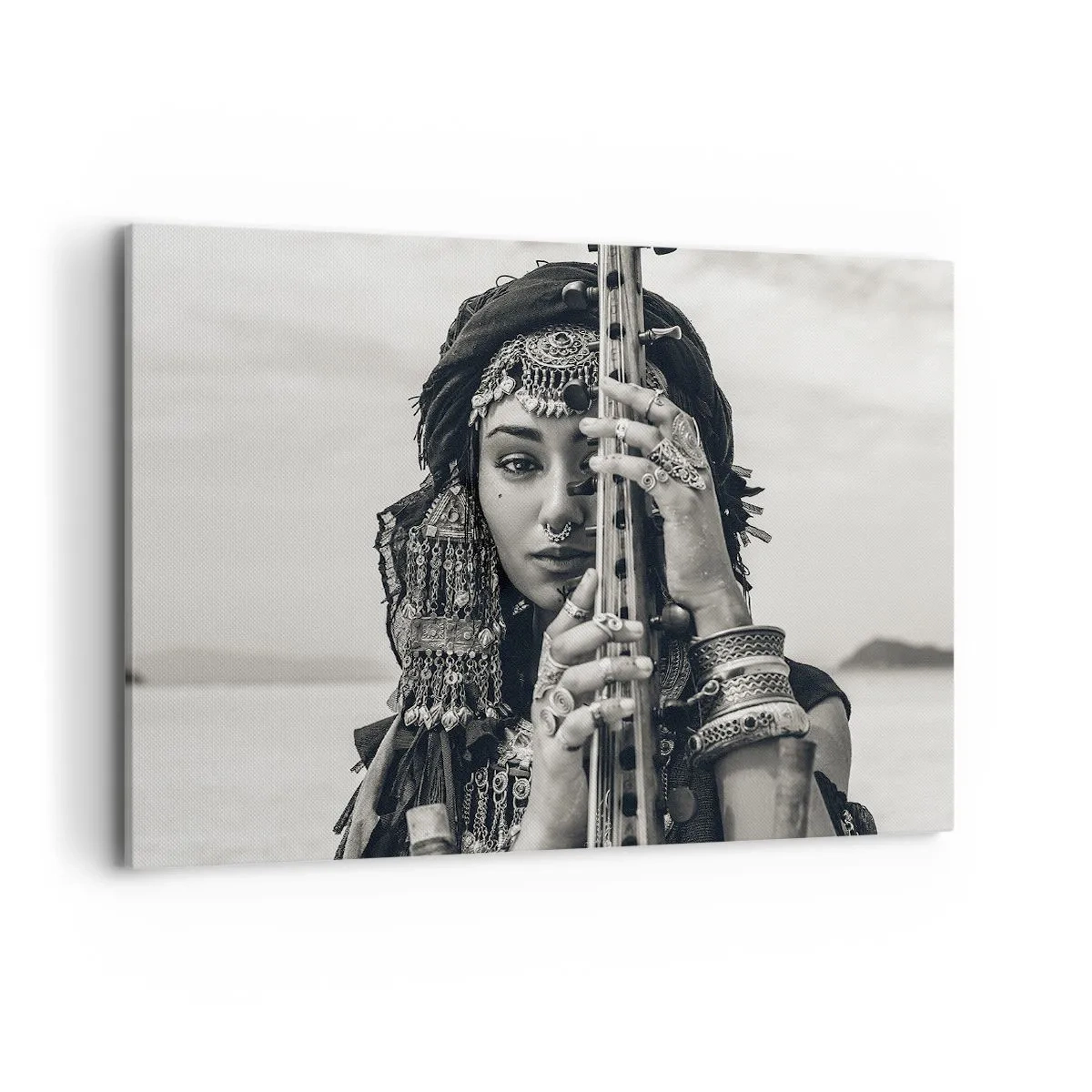 Schilderen op canvas - De muziek van het Oosten zelf - 100x70 cm