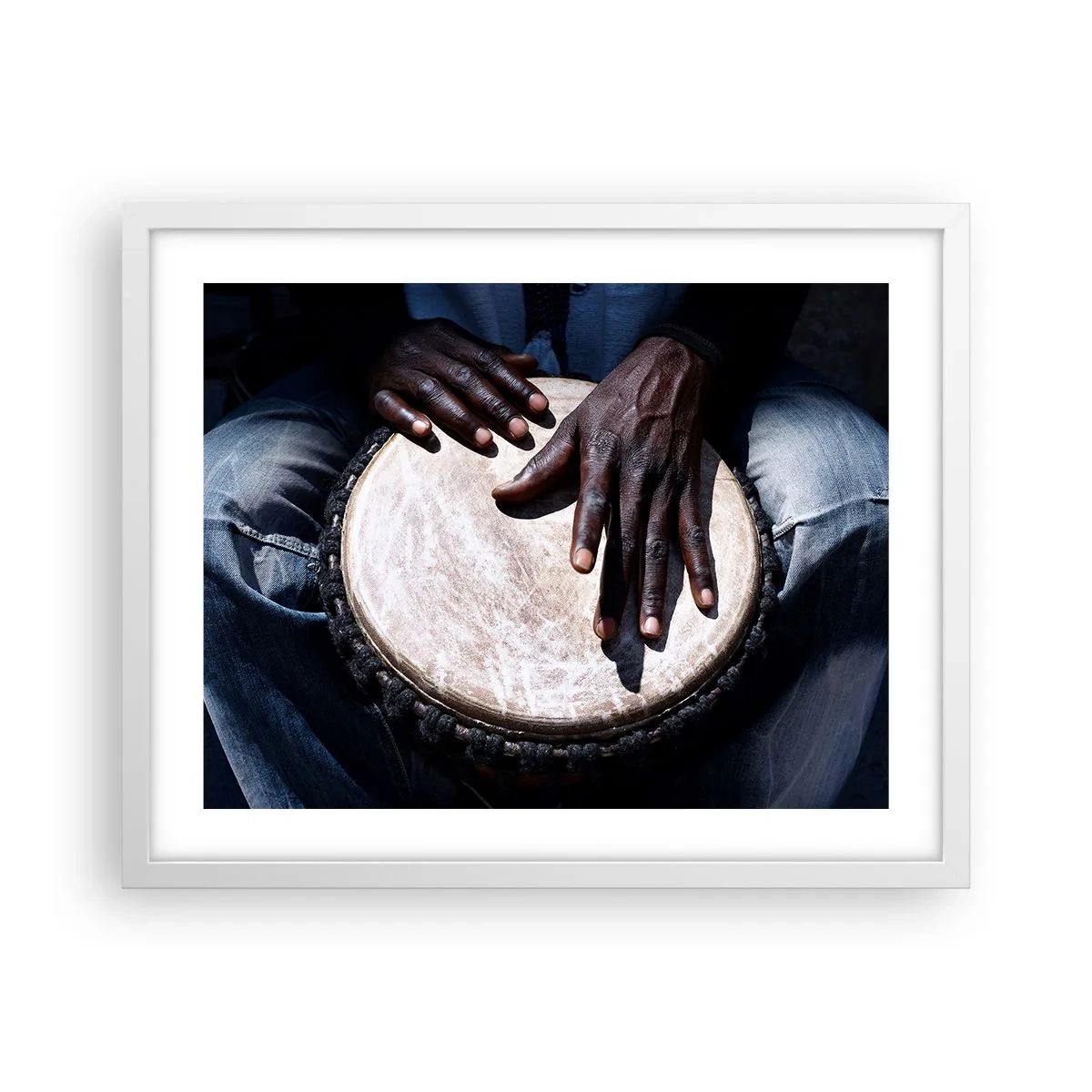 Poster in een witte lijst - Leef in je eigen ritme - 50x40 cm