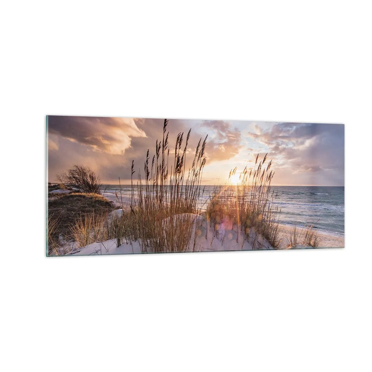 Schilderen op glas - Afscheid van de zon en de wind - 100x40 cm