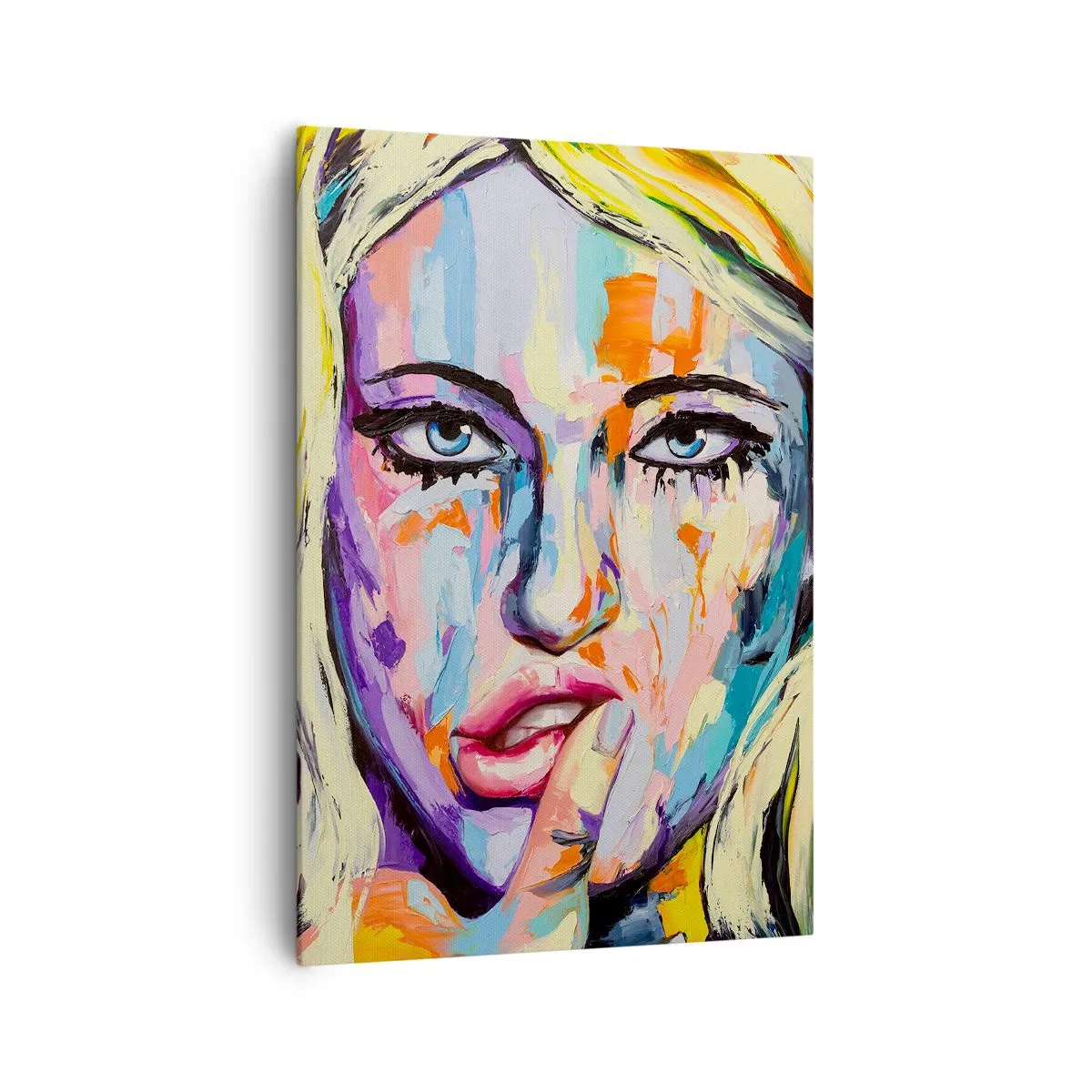 Schilderen op canvas - Kijk haar recht in de ogen - 70x100 cm