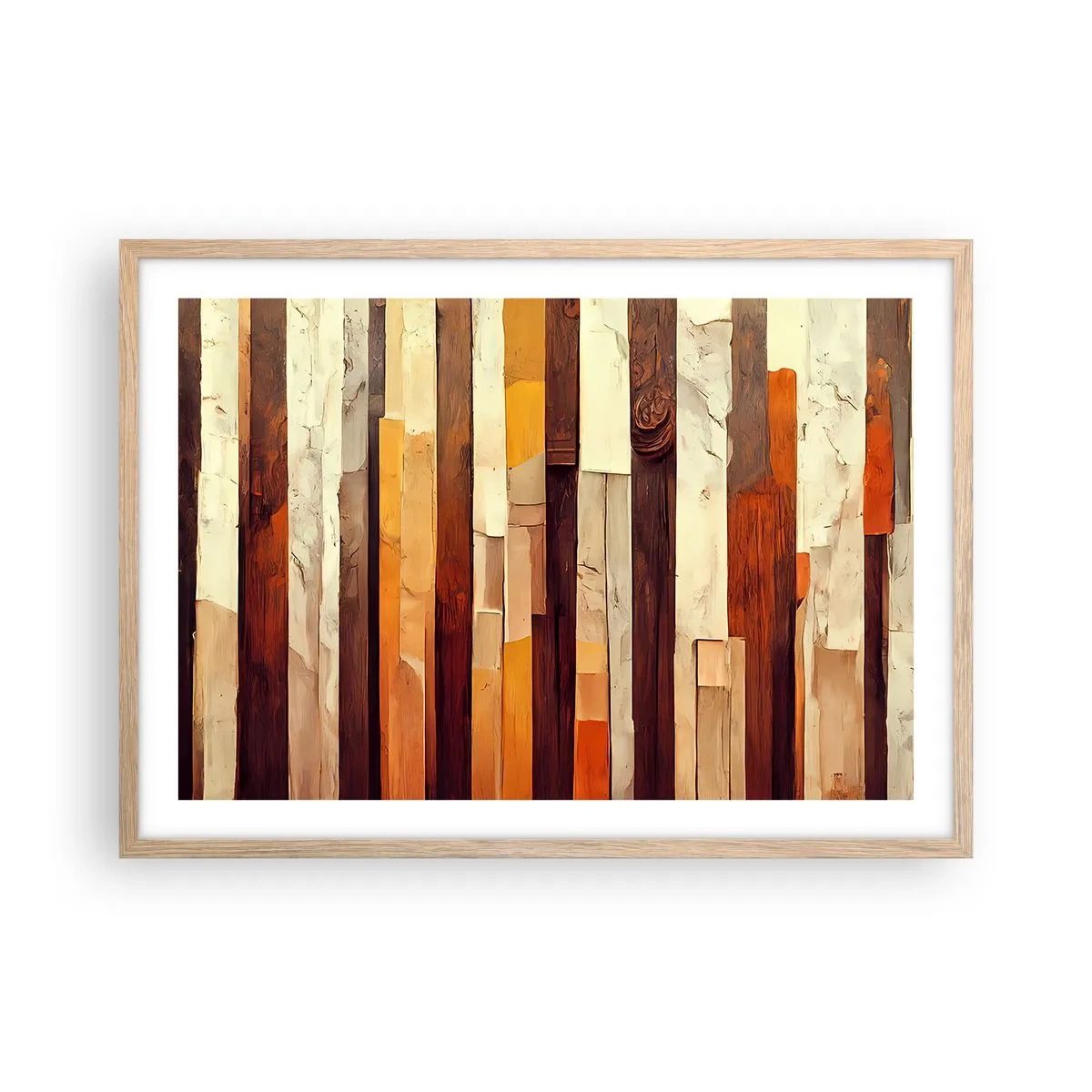 Een poster in een licht eiken lijst - Anthem van de bosbomen - 70x50 cm