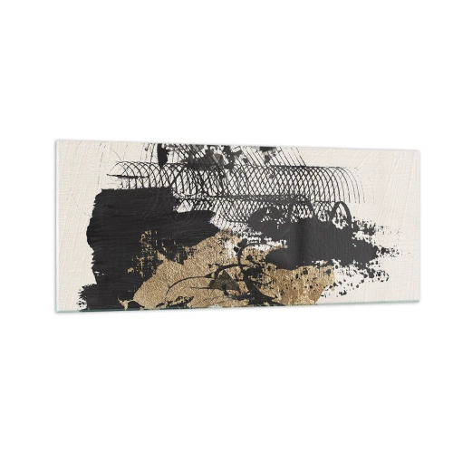Schilderen op glas - Compositie met passie - 100x40 cm