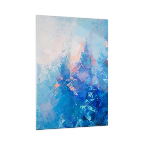 Schilderen op glas - Winter abstractie - 50x70 cm