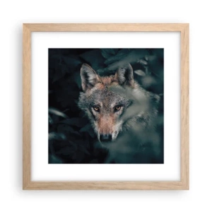 Een poster in een licht eiken lijst - Jager - 30x30 cm