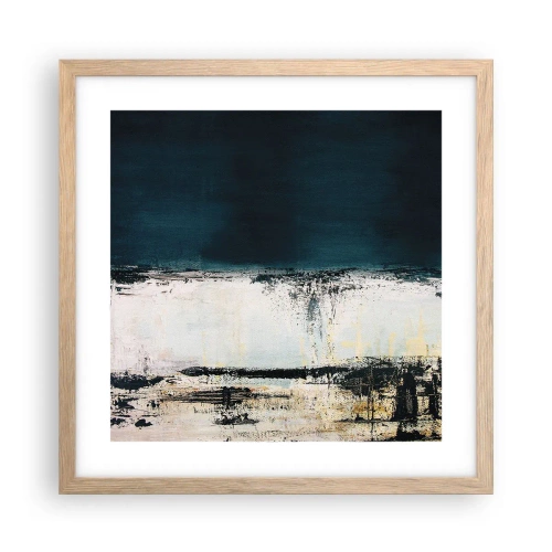Een poster in een licht eiken lijst - Horizontale compositie - 40x40 cm