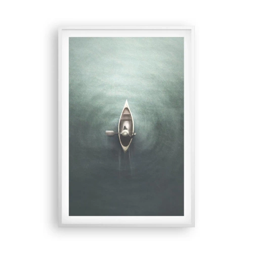 Poster in een witte lijst - Door het maanmeer - 61x91 cm