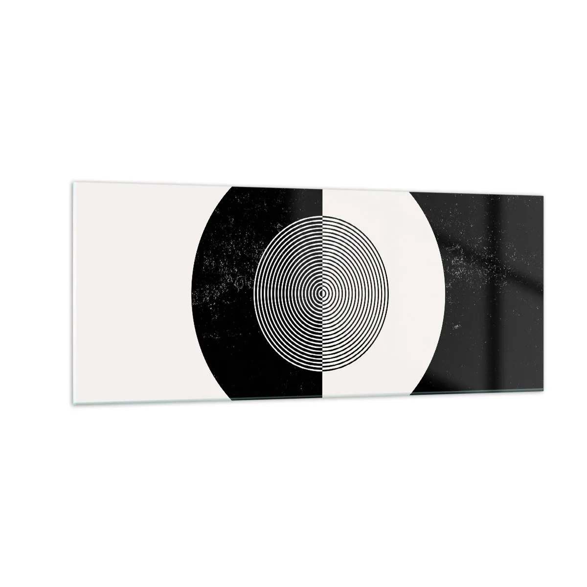 Schilderen op glas - Harmonie in zwart-wit - 100x40 cm