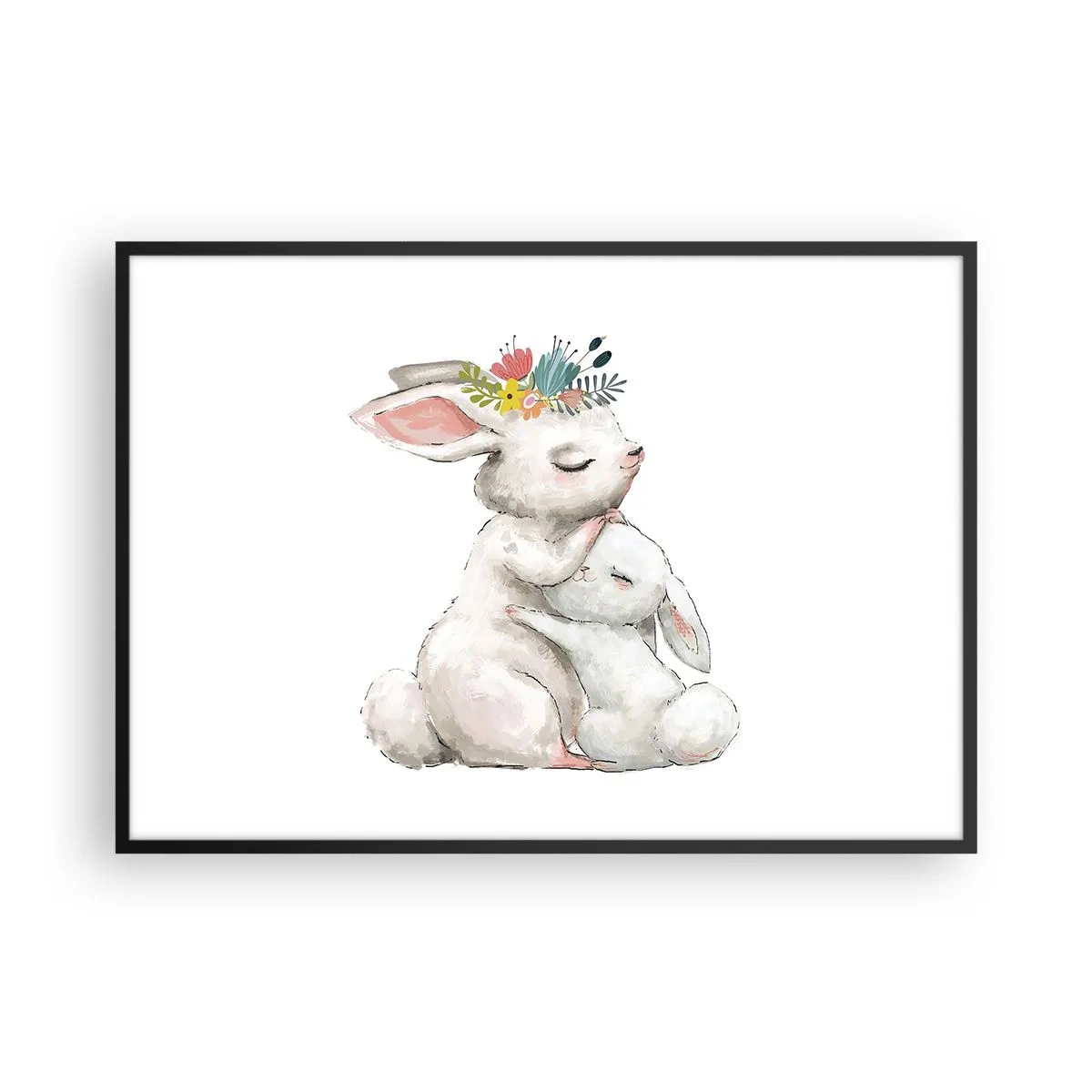 Poster in een zwarte lijst - Het is het beste met mama - 100x70 cm