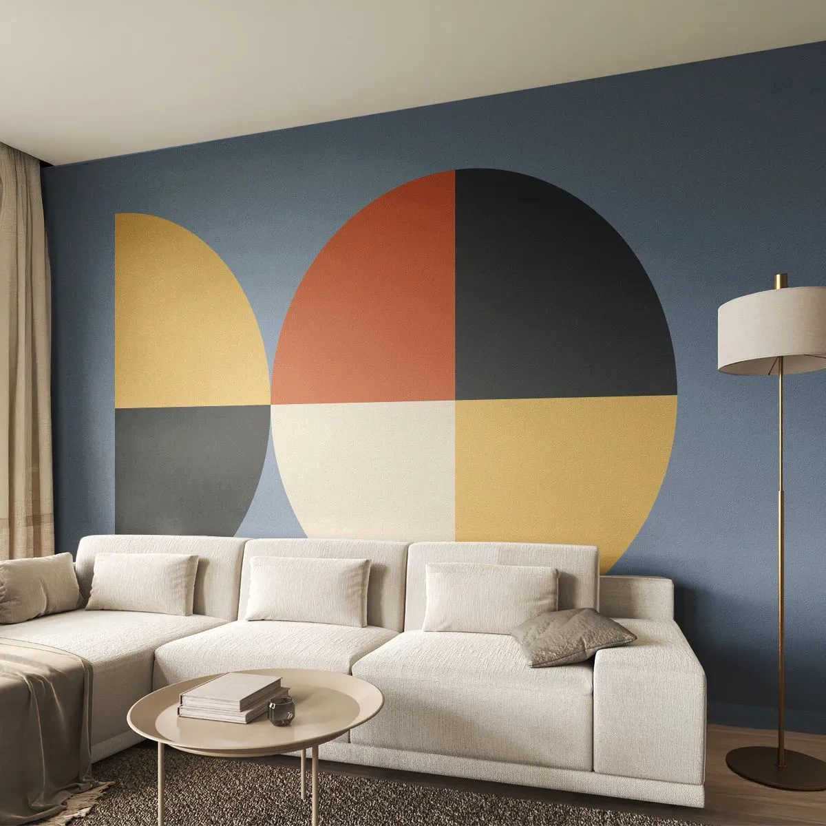 Fotobehang Premium Sand - Kijk en tel - Abstractie, Grafisch, Moderne kunst - 300x210 cm