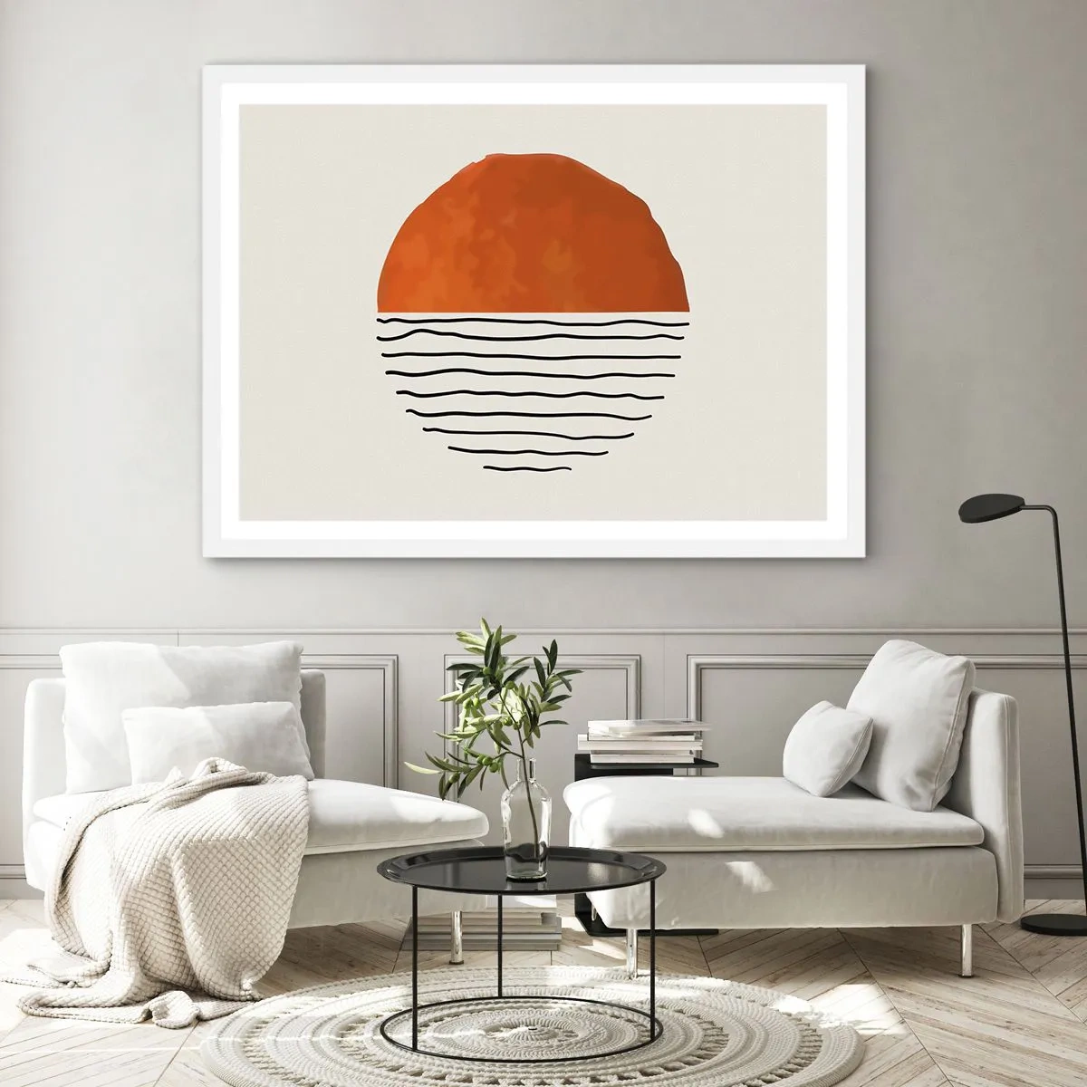 Poster in een witte lijst - In het Japanse klimaat - 50x40 cm