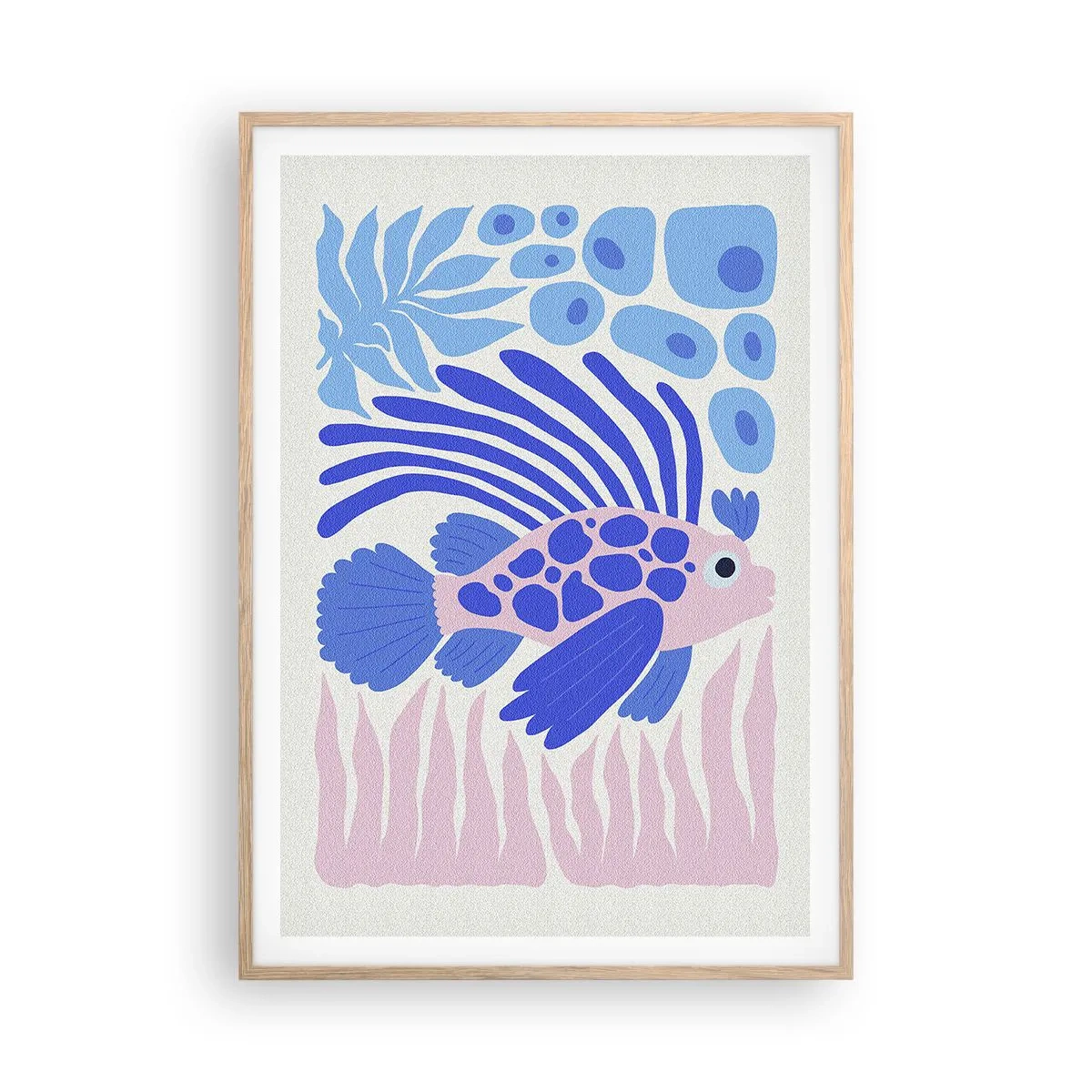 Een poster in een licht eiken lijst - In je element - 70x100 cm