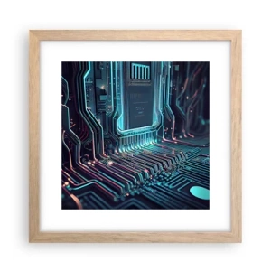 Een poster in een licht eiken lijst - Ik ben aan het denken… - 30x30 cm