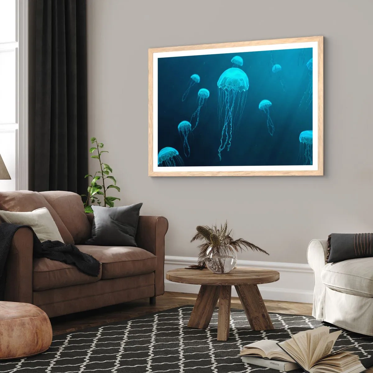 Een poster in een licht eiken lijst - Oceaandans - 40x30 cm