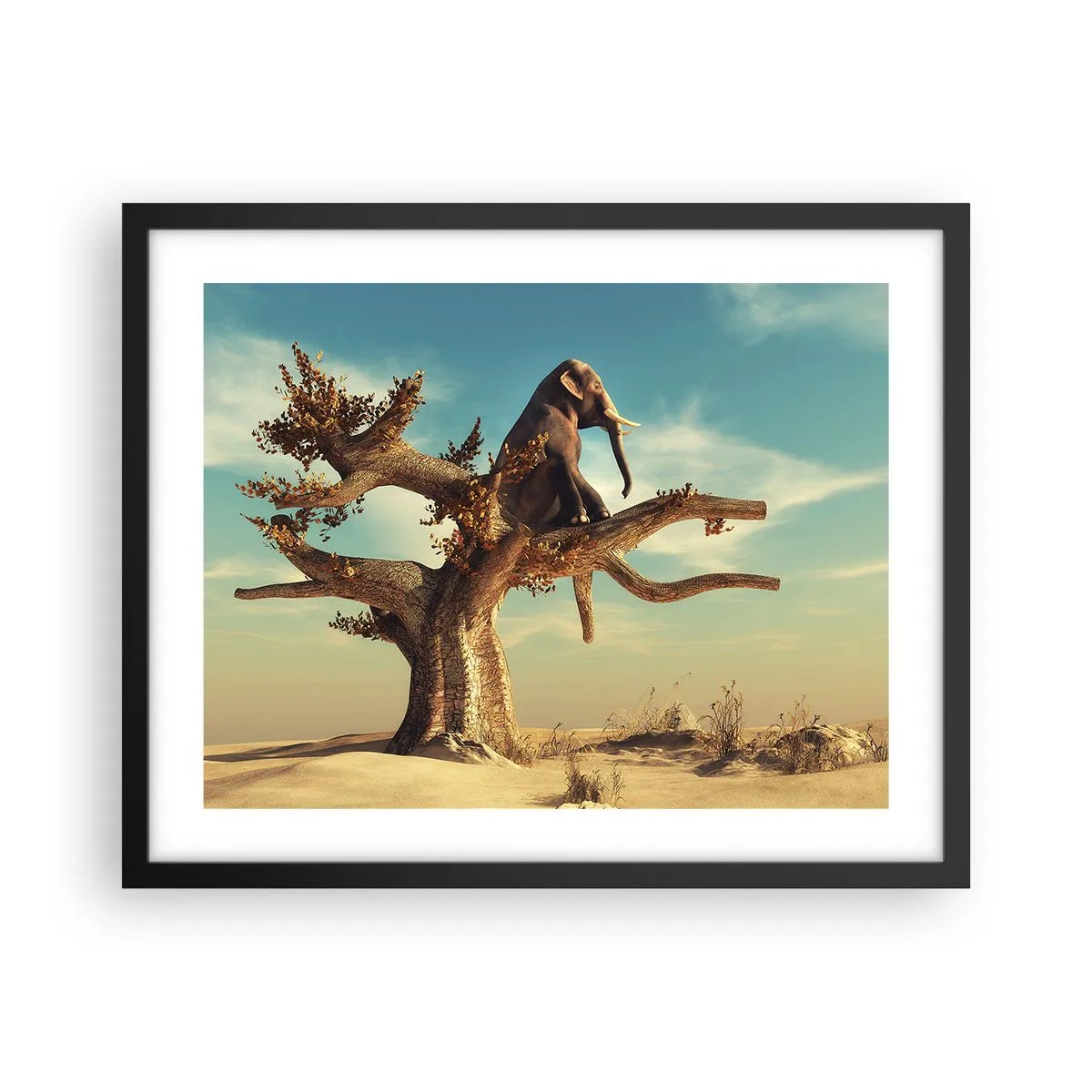 Poster in een zwarte lijst - Een nieuw gezichtspunt - 50x40 cm