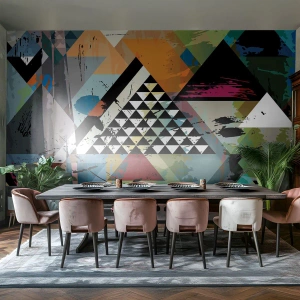 Fotobehang Premium Canvas - Hoe gemakkelijk is het - Abstractie, Deel, Grafisch - 500x350 cm