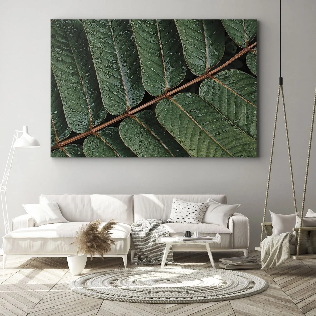 Schilderen op canvas - In een groen ritme - 120x80 cm