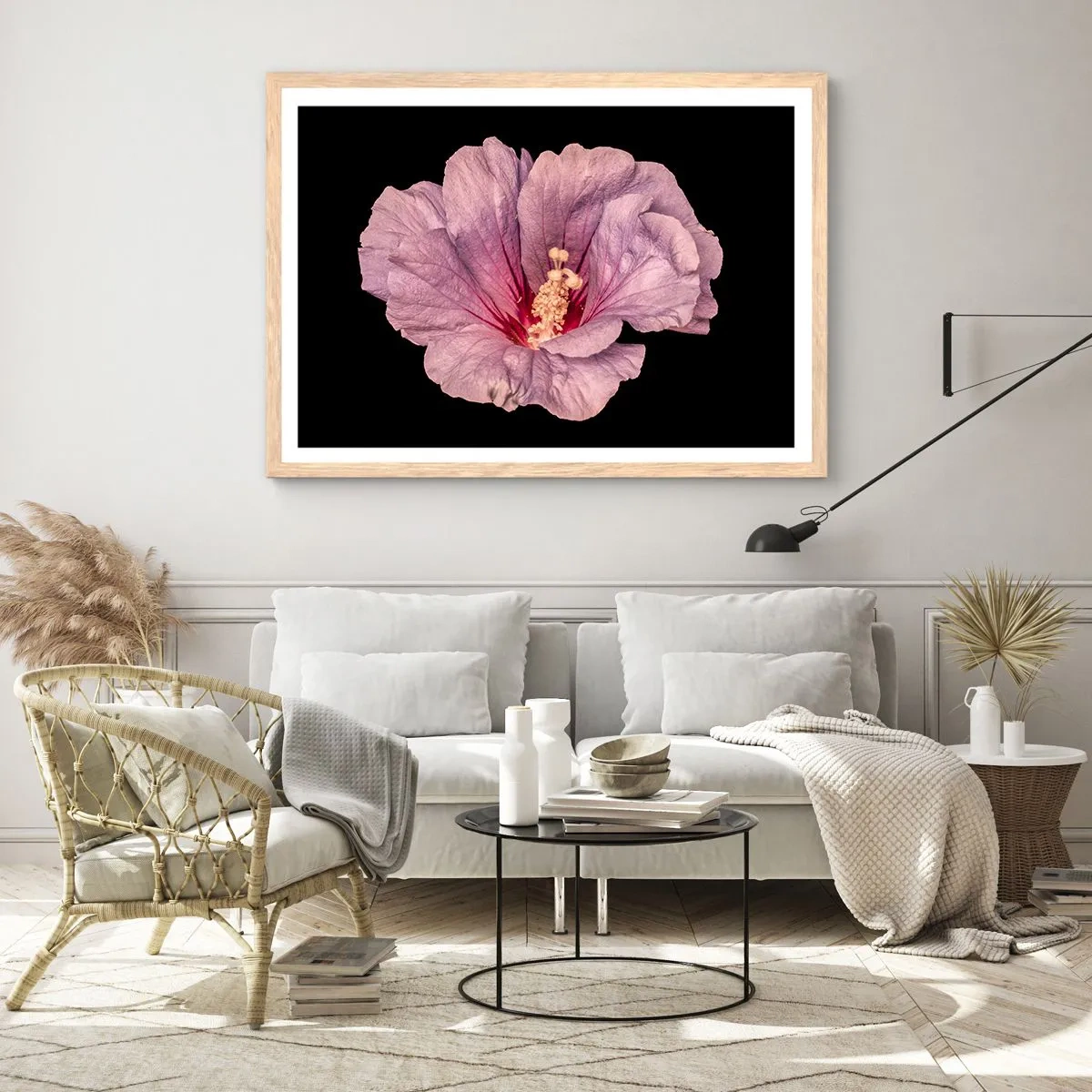 Een poster in een licht eiken lijst - Recht in het hart - 100x70 cm