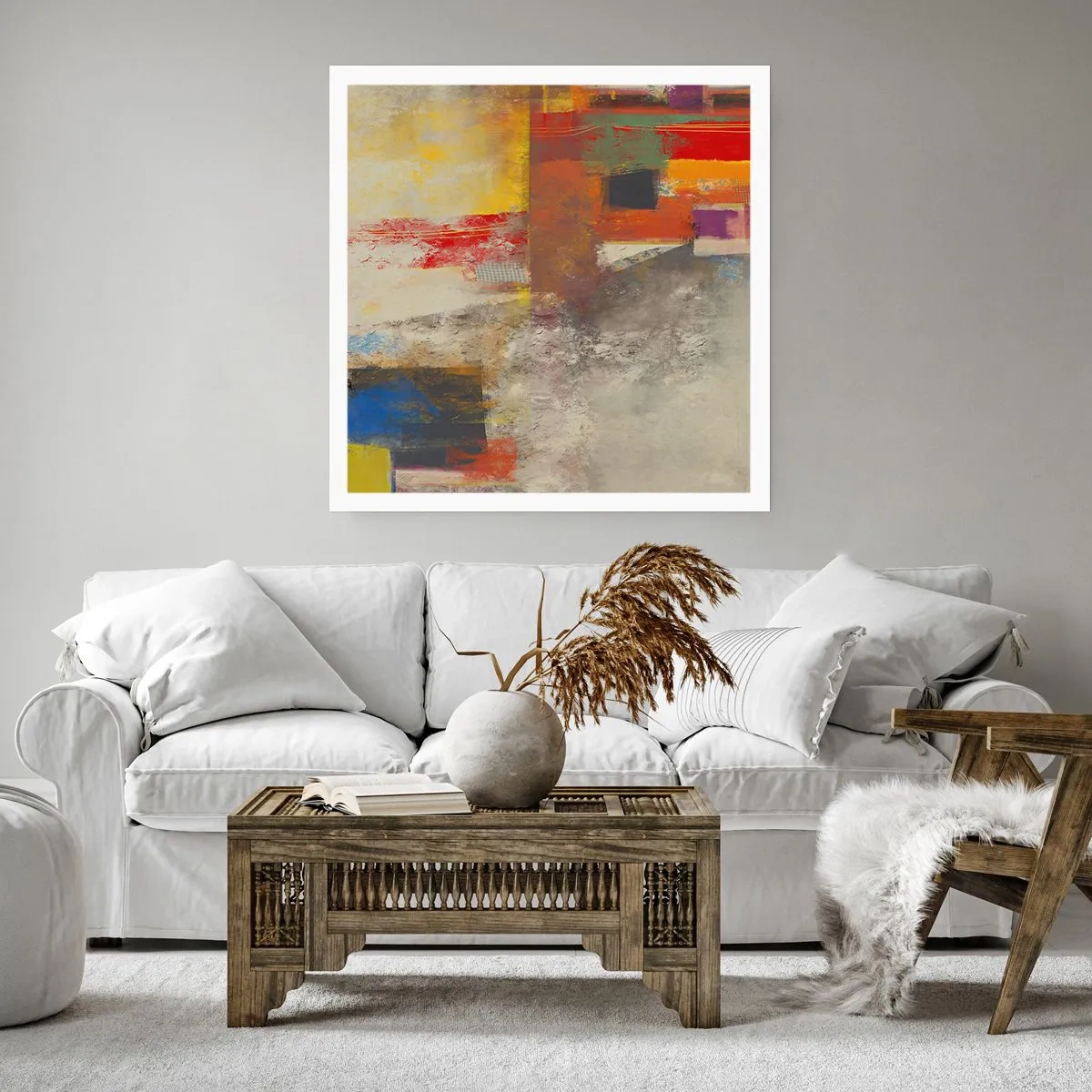 Poster - Kleur geometrie - 40x40 cm