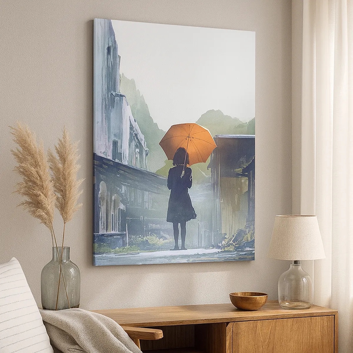 Schilderen op canvas - Verkwikkende regen - 50x70 cm