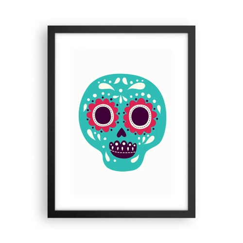 Poster in een zwarte lijst - Leven – plezier tot de dood - 30x40 cm