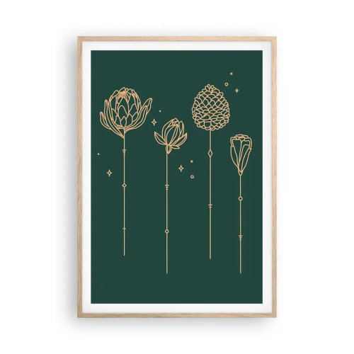 Een poster in een licht eiken lijst - Kruidenfamiie / Familie Ziółkowsi ?? - 70x100 cm