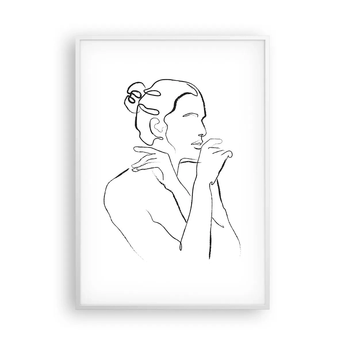 Poster in een witte lijst - Naakt: een sensueel mysterie - 70x100 cm