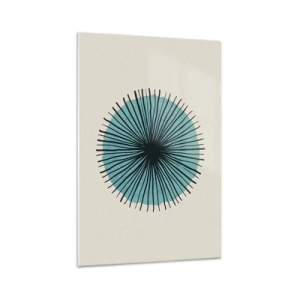 Schilderen op glas - Stralend in het blauw - 70x100 cm