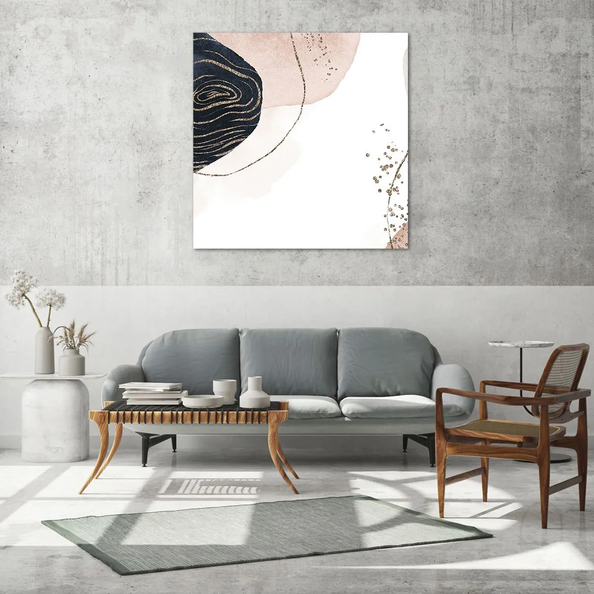 Schilderen op glas - Alles vloeit - 60x60 cm