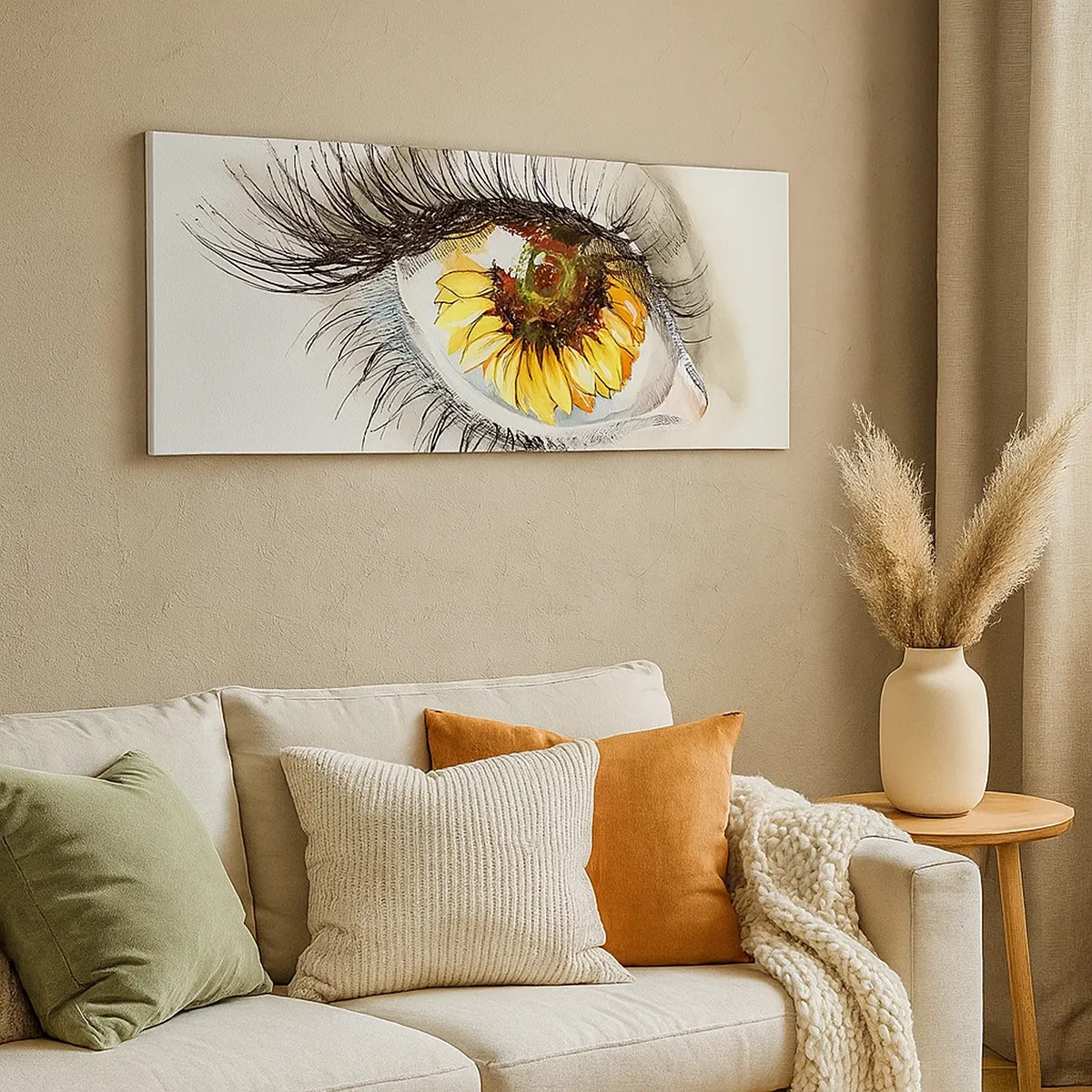 Schilderen op canvas - Een look zo warm als de zomer - 30x30 cm