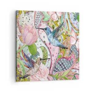 Schilderen op canvas - Verstrikt in wijnstokken - 60x60 cm
