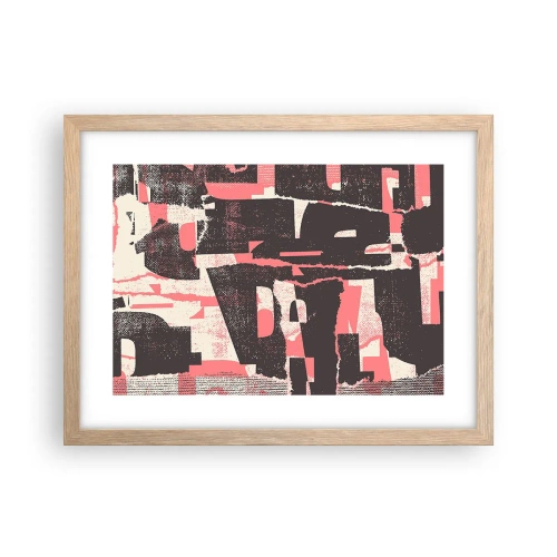 Een poster in een licht eiken lijst - Al dit lawaai - 40x30 cm