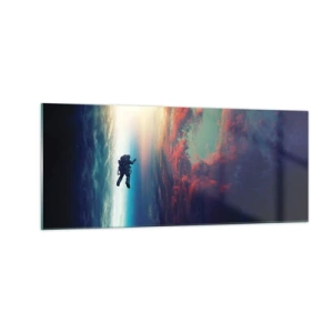 Schilderen op glas - Ga het universum tegemoet - 100x40 cm
