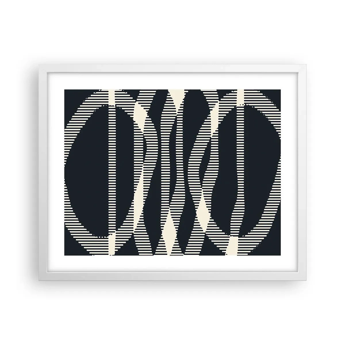Poster in een witte lijst - Een poging om de duisternis te doorbreken - 50x40 cm