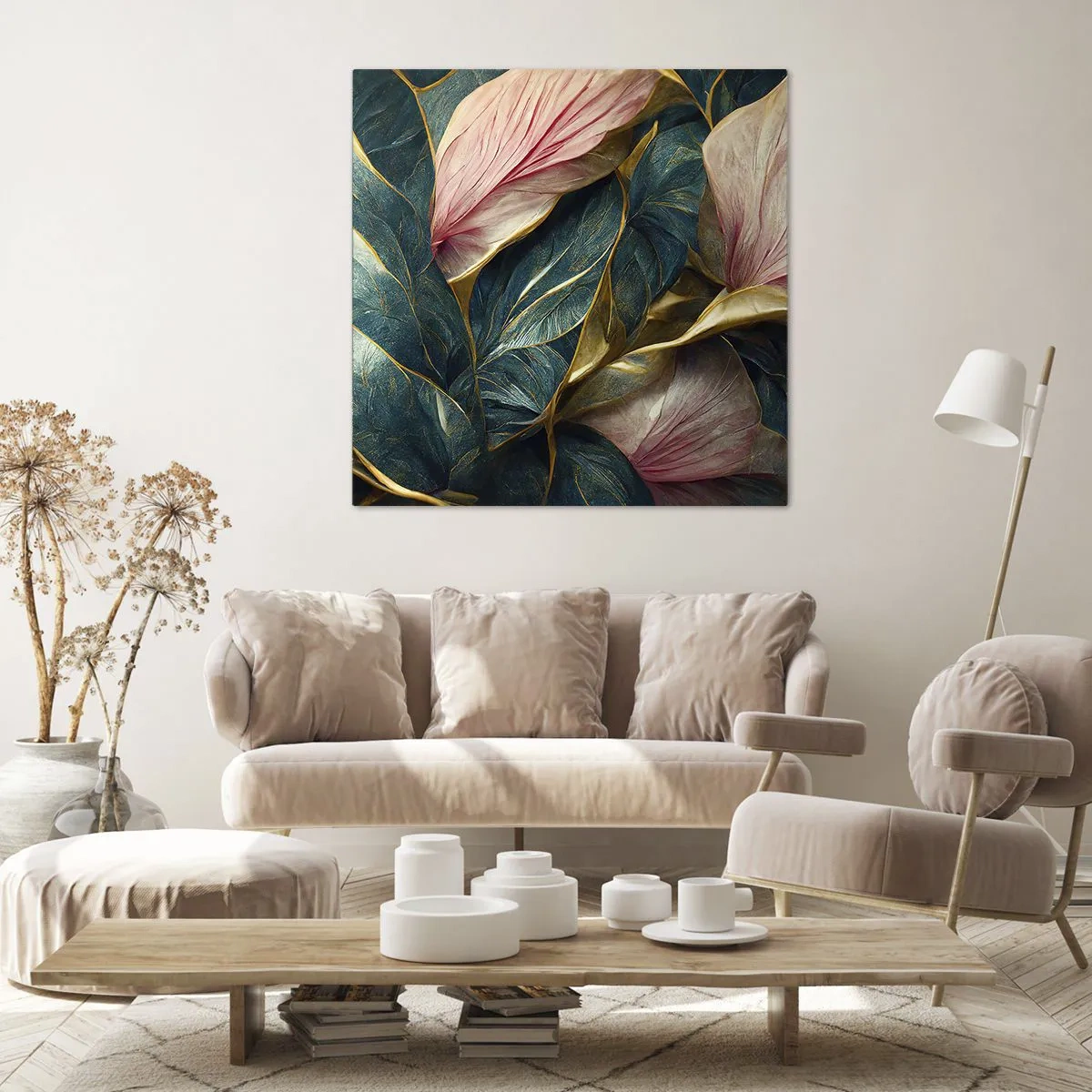 Schilderen op canvas - Natuurlijke elegantie en stijl - 60x60 cm