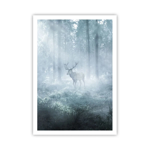 Poster - Ochtendbezoek aan het landgoed - 70x100 cm