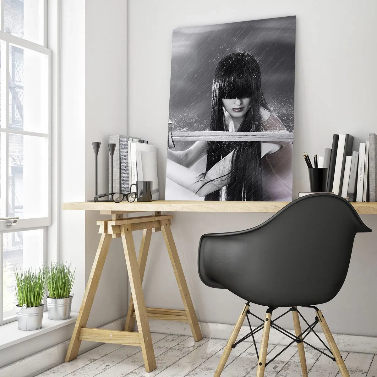 Schilderen op glas - Mooi en gevaarlijk - 70x100 cm