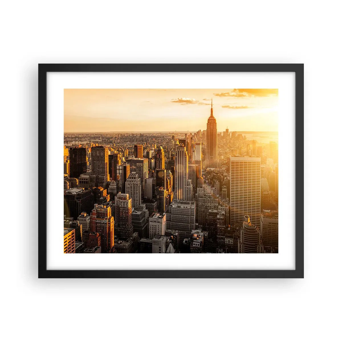 Poster in een zwarte lijst - Groeien in de zon - 50x40 cm
