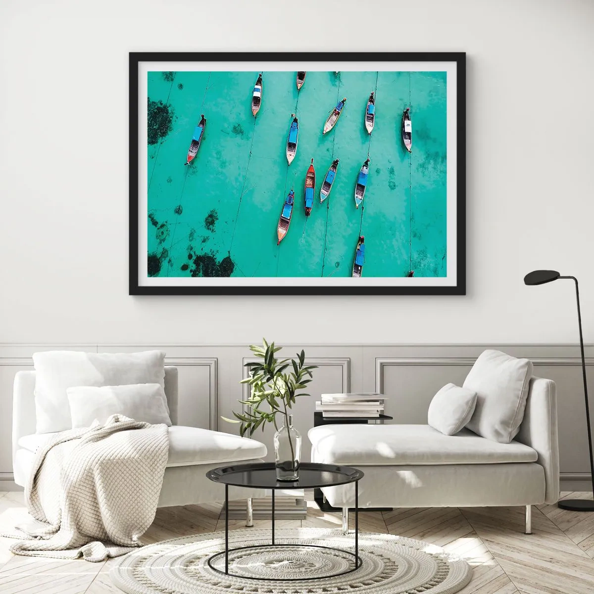 Poster in een zwarte lijst - In blijde verwachting - 40x30 cm