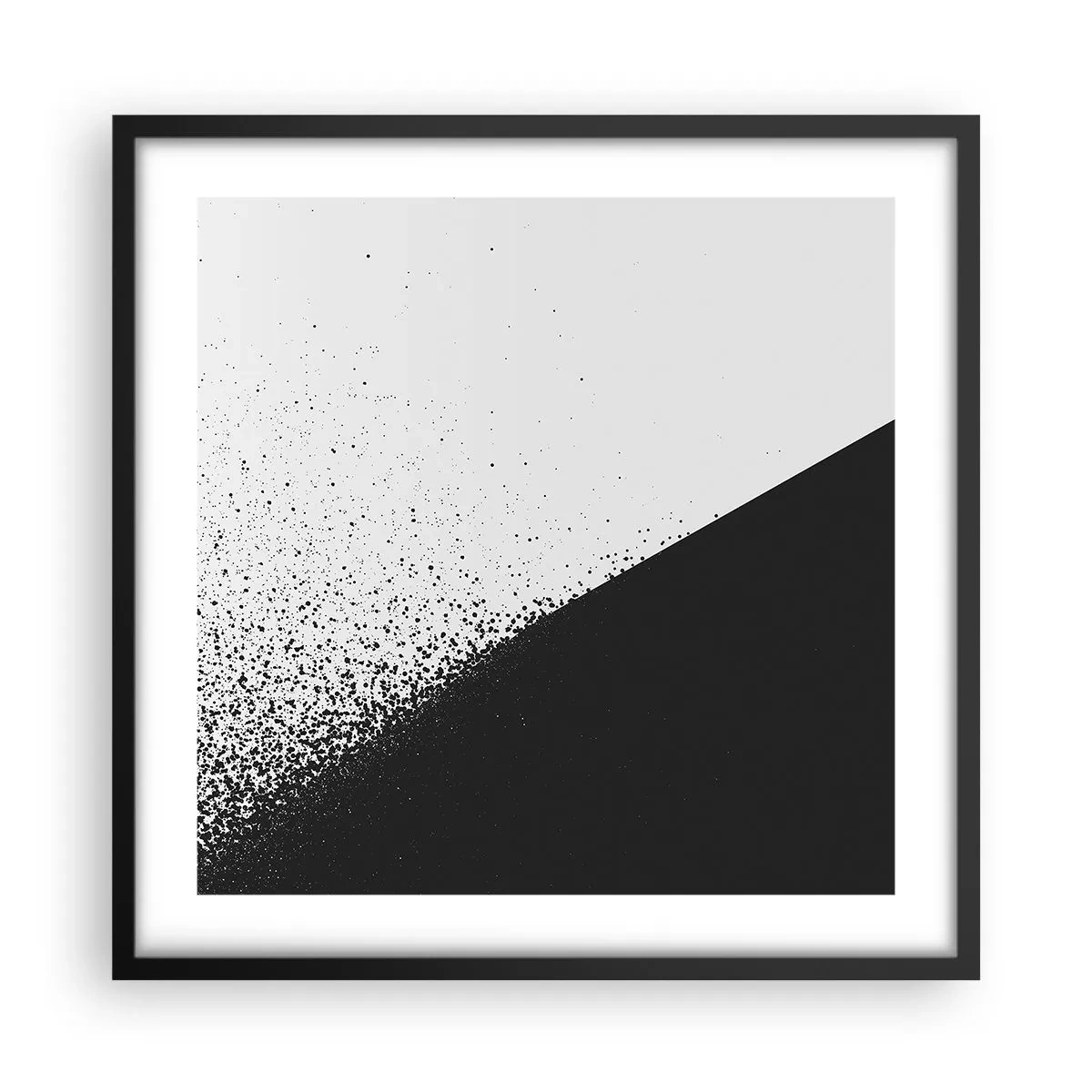 Poster in een zwarte lijst - Steeds sneller, meer en meer - 50x50 cm