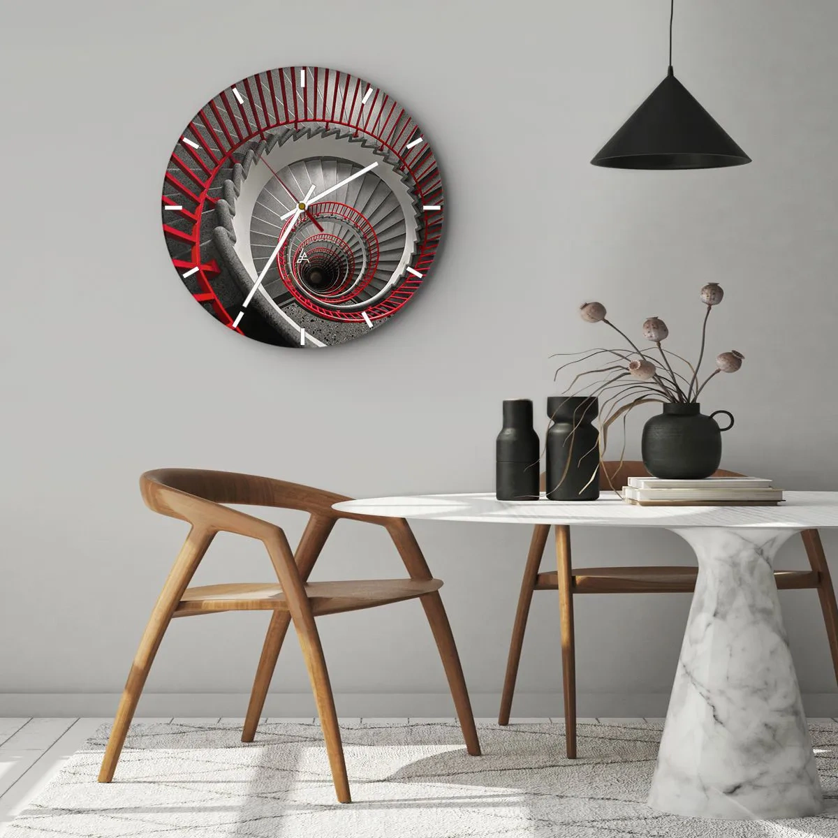 Wandklok - Klok - Architectuur plezier - 40x40 cm